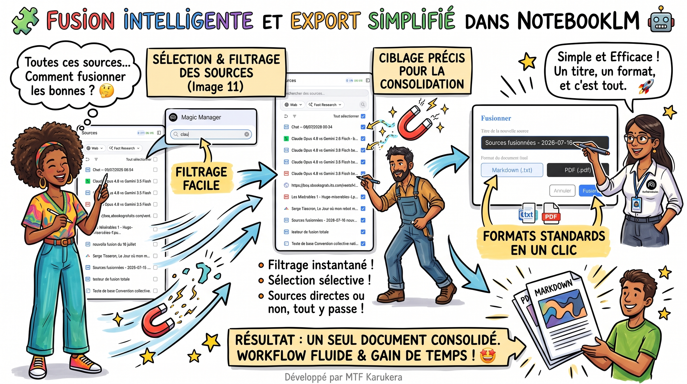Options d'exportation PDF réelles