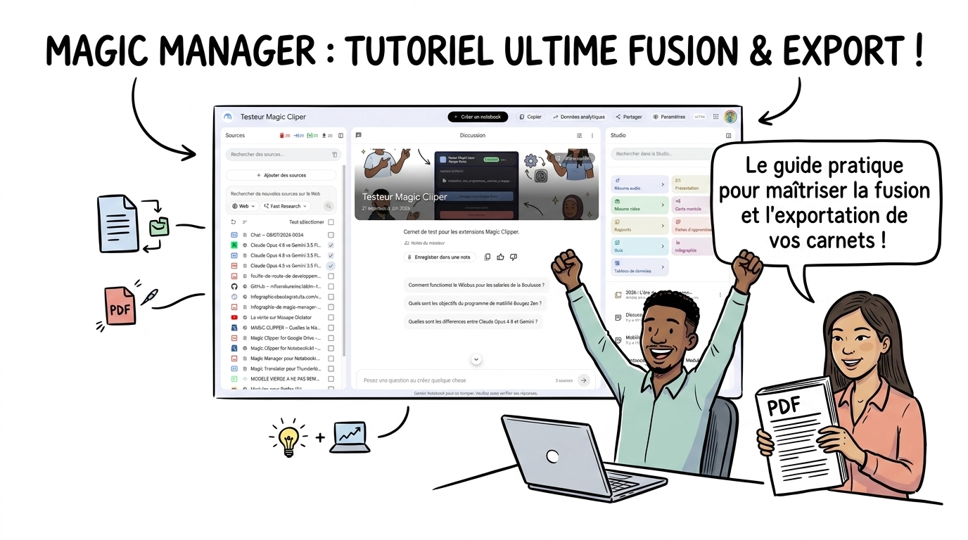 Tutoriel : Comment fusionner et exporter vos sources NotebookLM en un seul document PDF ou ZIP